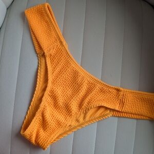 Orange Textured Bikini Bottom